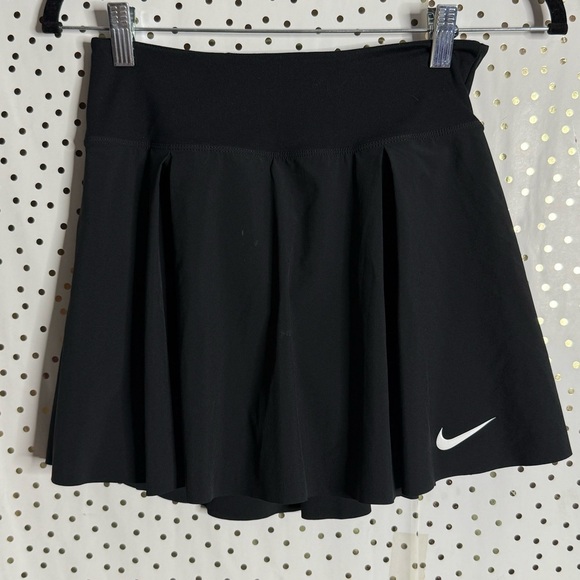 Nike Dresses & Skirts - Nike Black Pleated Skirt with White Logo
